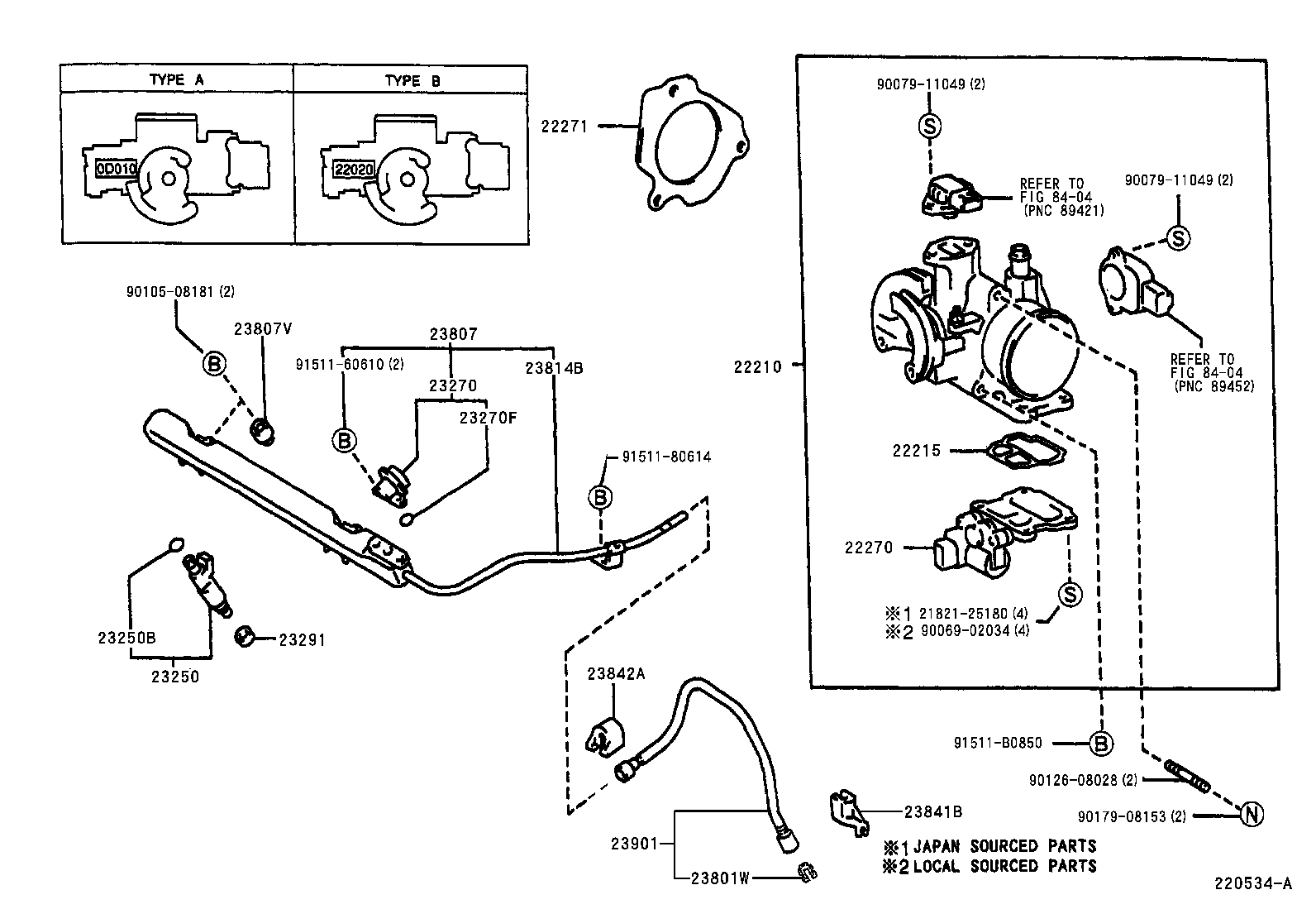 Toyota 22210-22090 BODY ASSY, THROTTLE
