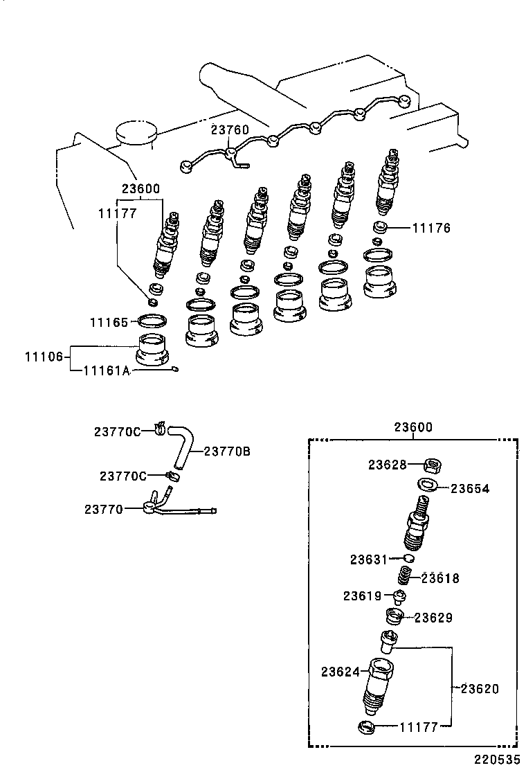 23600-19086 HOLDER & NOZZLE SET, NOZZLE product image