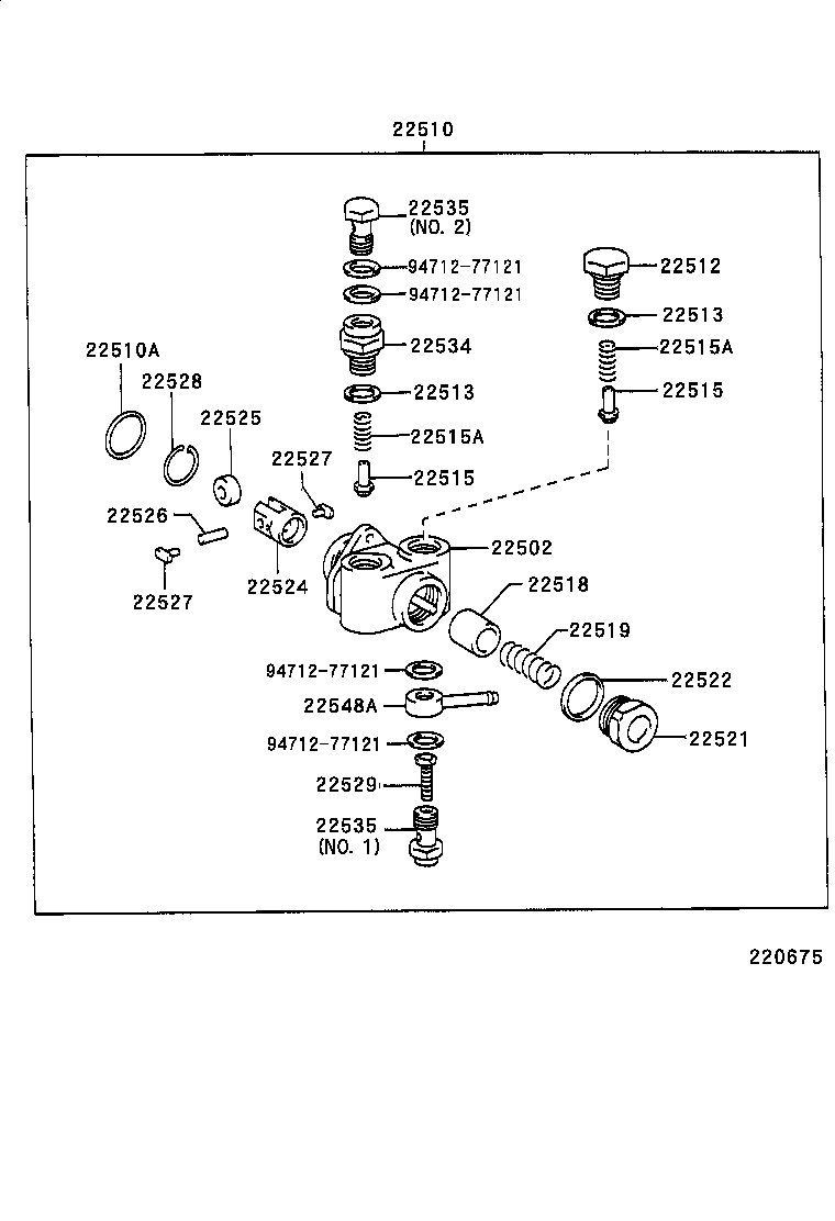 22522-67010 GASKET, FEED PUMP PISTON PLUG product image