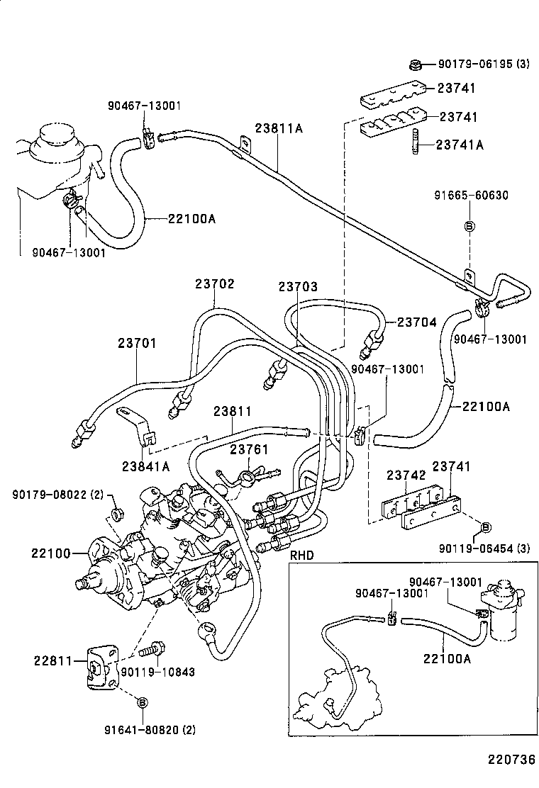 95333-08026 HOSE OR PIPE, FUEL(FOR INJECTION PUMP TO FUEL FILTER) product image