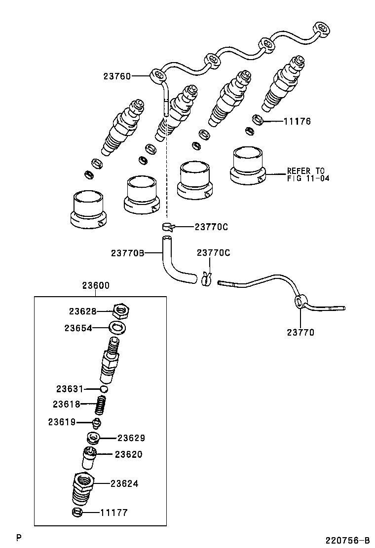 23600-78070 HOLDER & NOZZLE SET, NOZZLE product image