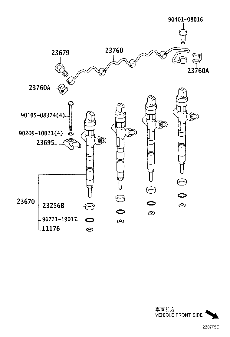 23670-39105 INJECTOR ASSY product image