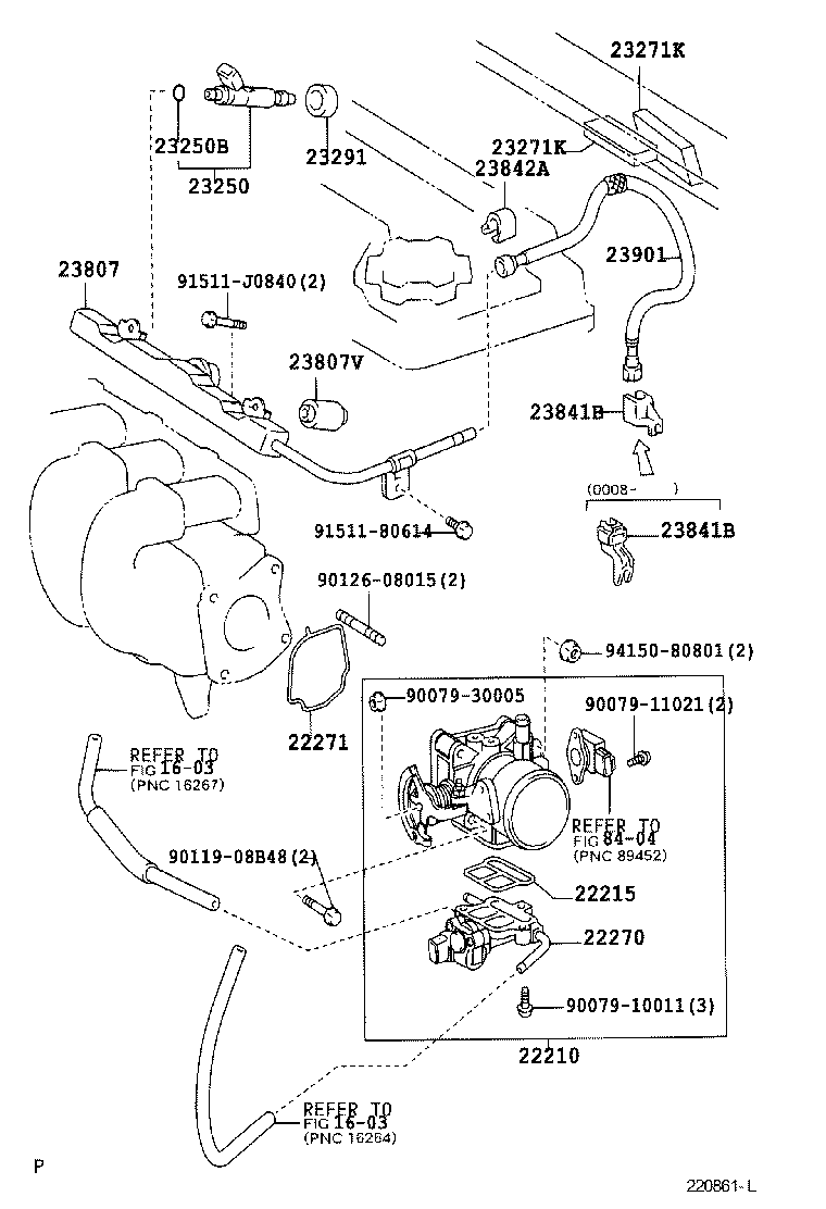 Toyota 22210-22070 BODY ASSY, THROTTLE