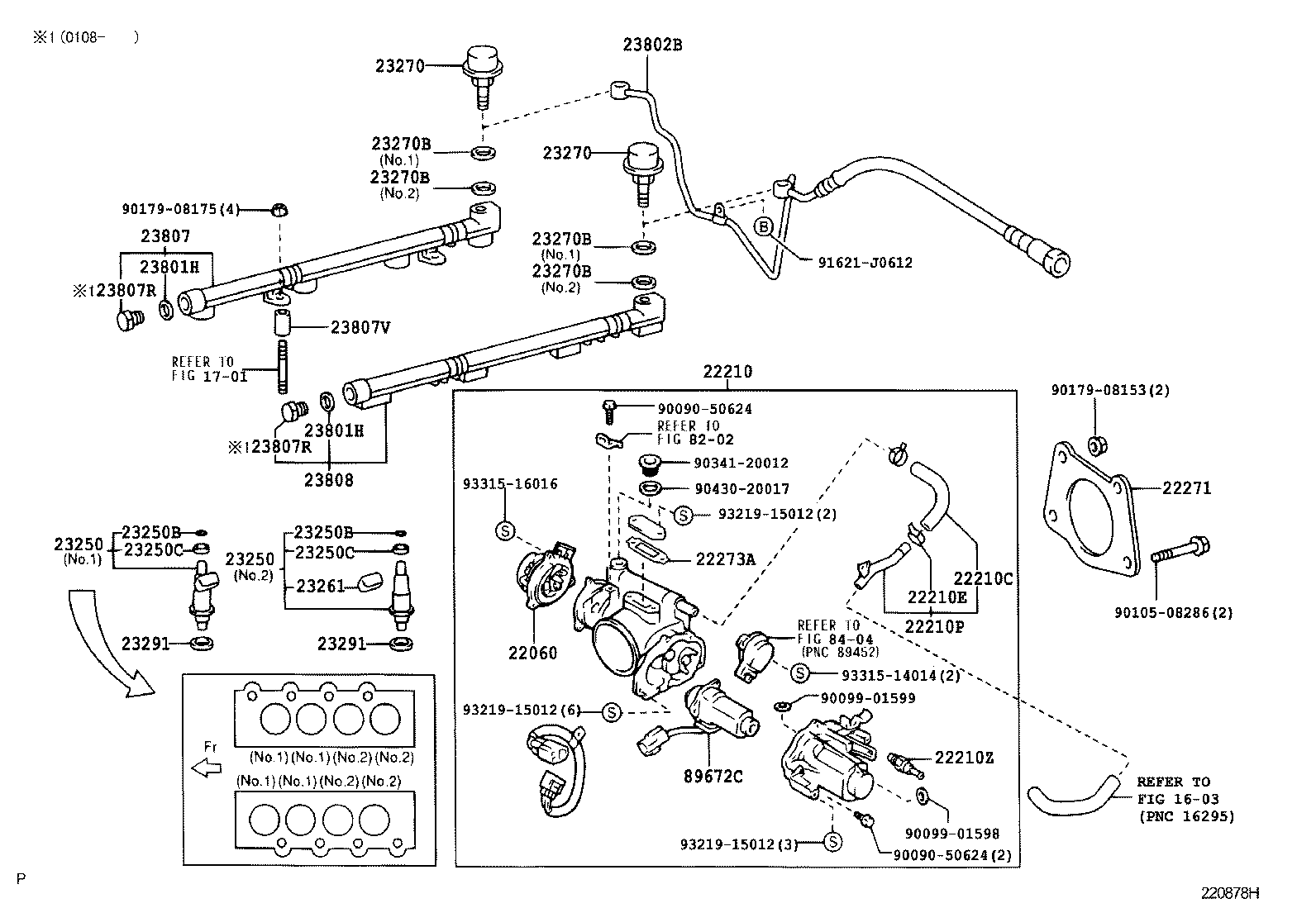 22271-46090 GASKET, THROTTLE BODY product image