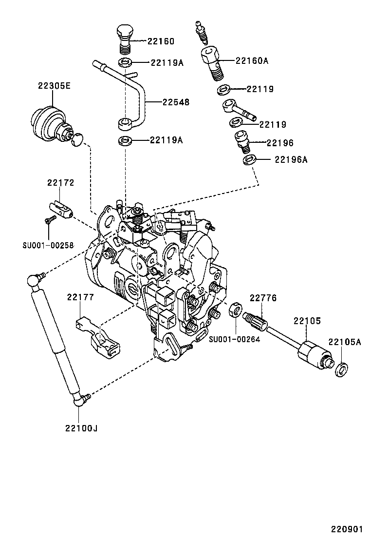 22160-54271 SCREW SUB-ASSY, OVERFLOW product image