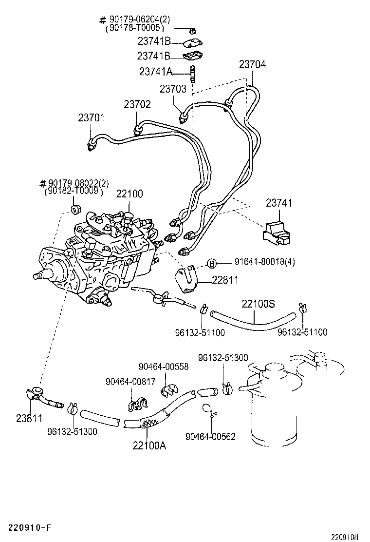 23271-54130 HOSE OR PIPE, FUEL(FOR INJECTION PUMP TO FUEL FILTER) product image