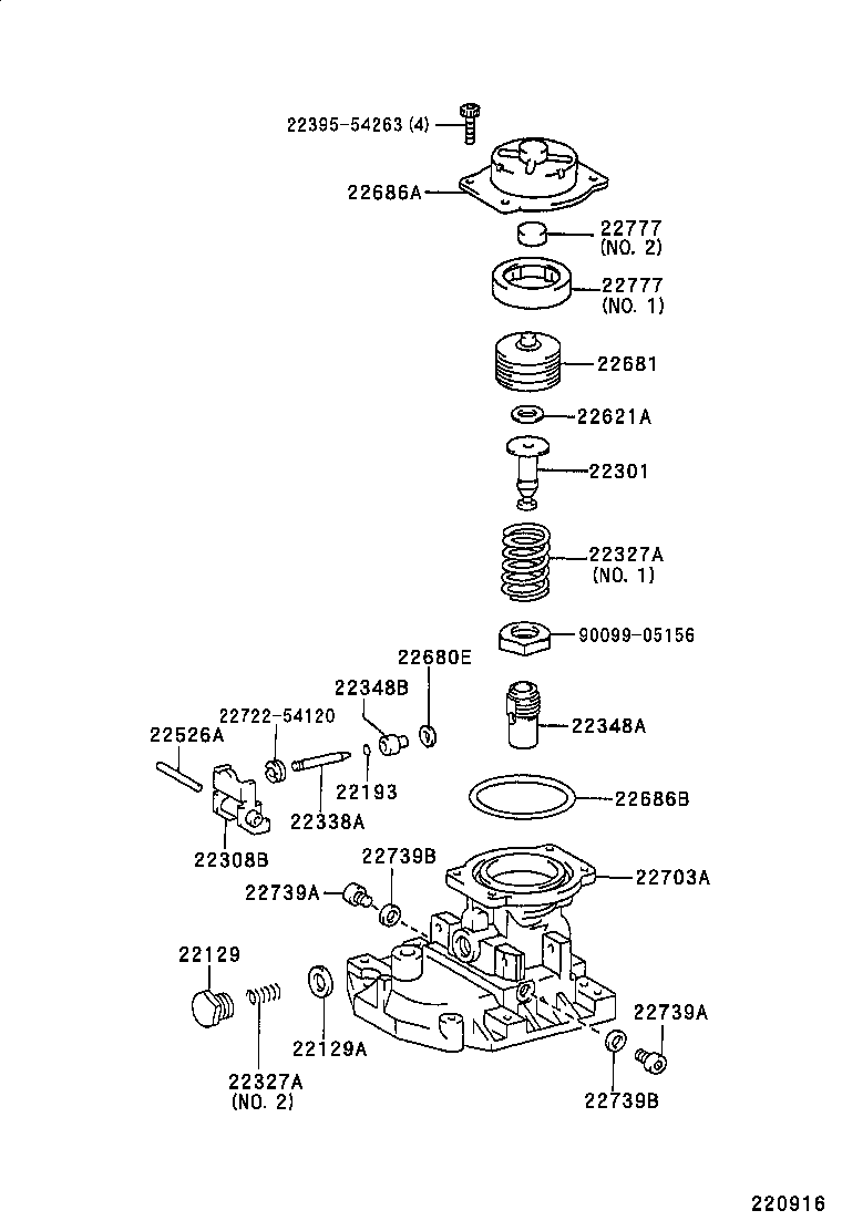 22140-5D010 HEAD SUB-ASSY, DISTRIBUTIVE PUMP product image