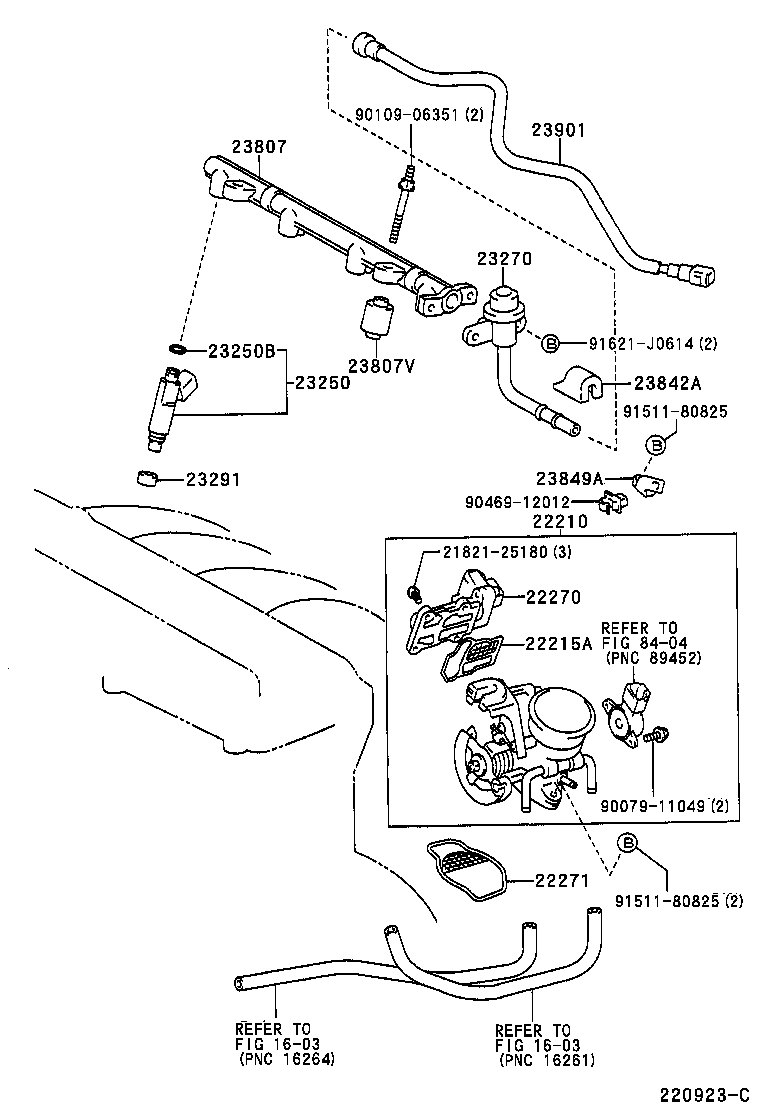 Toyota 23209-28050 INJECTOR ASSY, FUEL