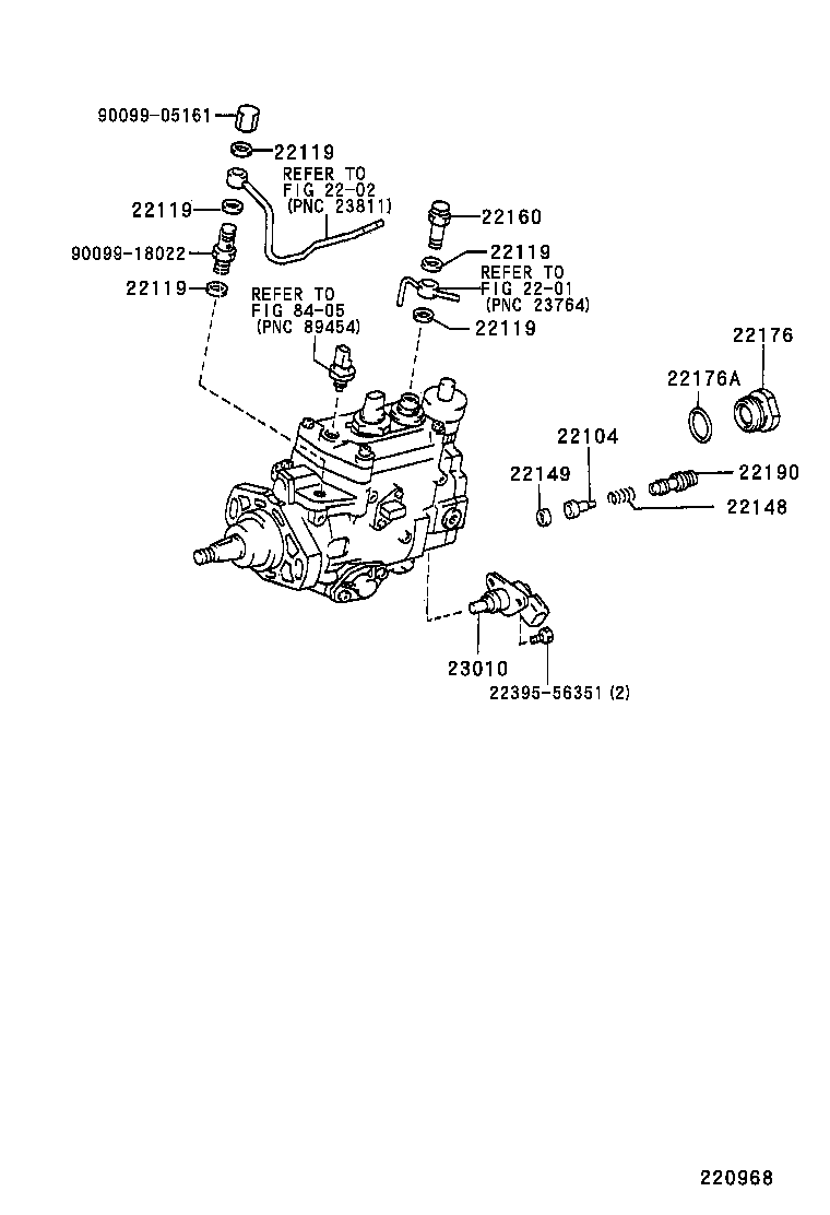 22104-67100 VALVE SUB-ASSY, INJECTION PUMP DELIVERY product image
