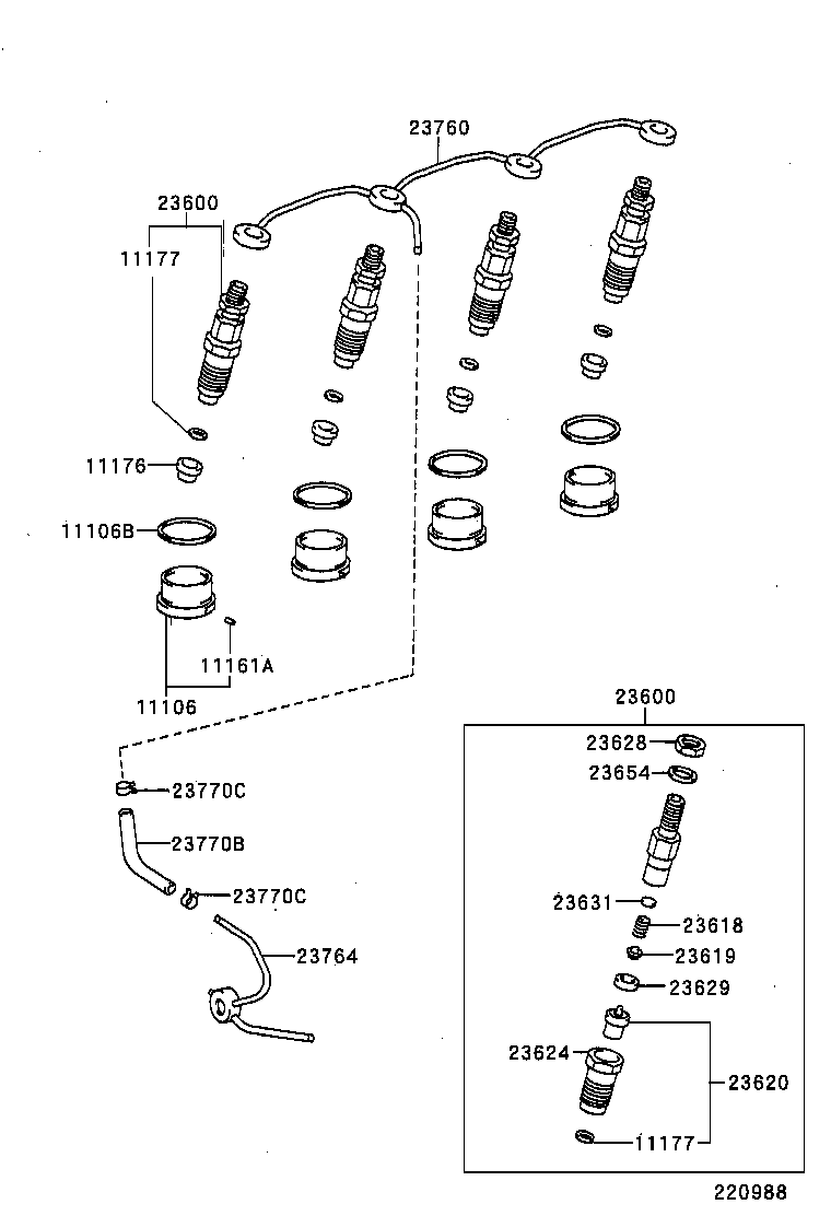 11176-67010 SEAT, INJECTION NOZZLE product image