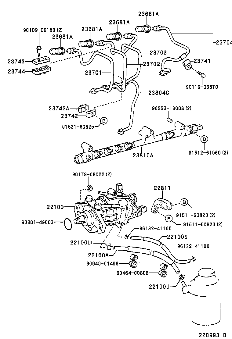 22811-30010 STAY, INJECTION PUMP, NO.1 product image