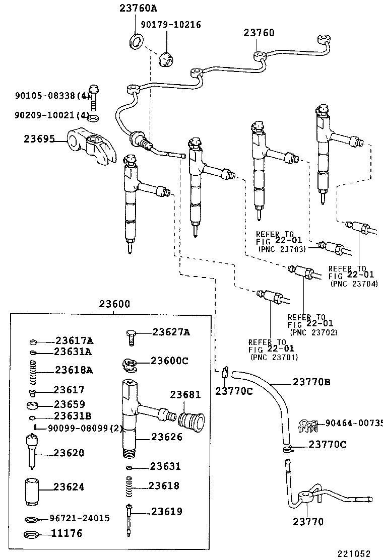 23600-19115 HOLDER & NOZZLE SET, NOZZLE product image