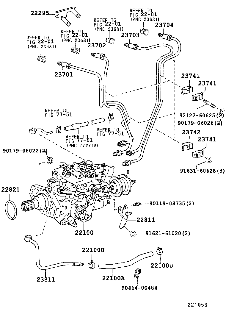 23271-78300 HOSE OR PIPE, FUEL(FOR INJECTION PUMP TO FUEL FILTER) product image