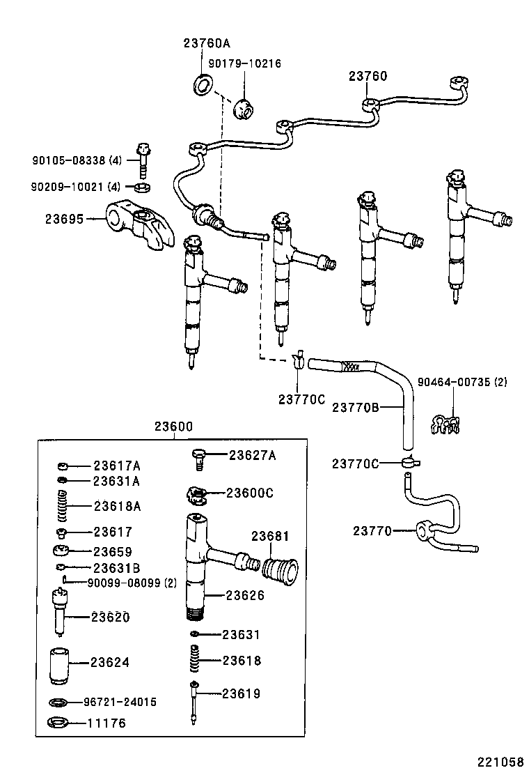 23670-78140 INJECTOR ASSY product image