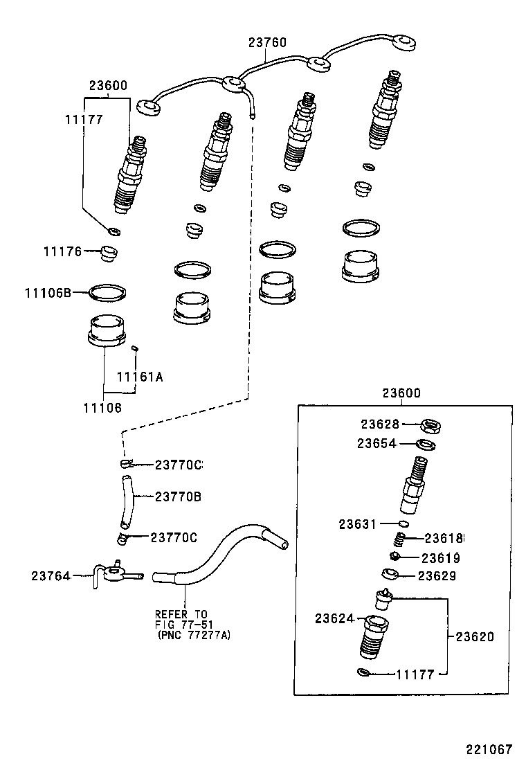 23600-59225 HOLDER & NOZZLE SET, NOZZLE product image