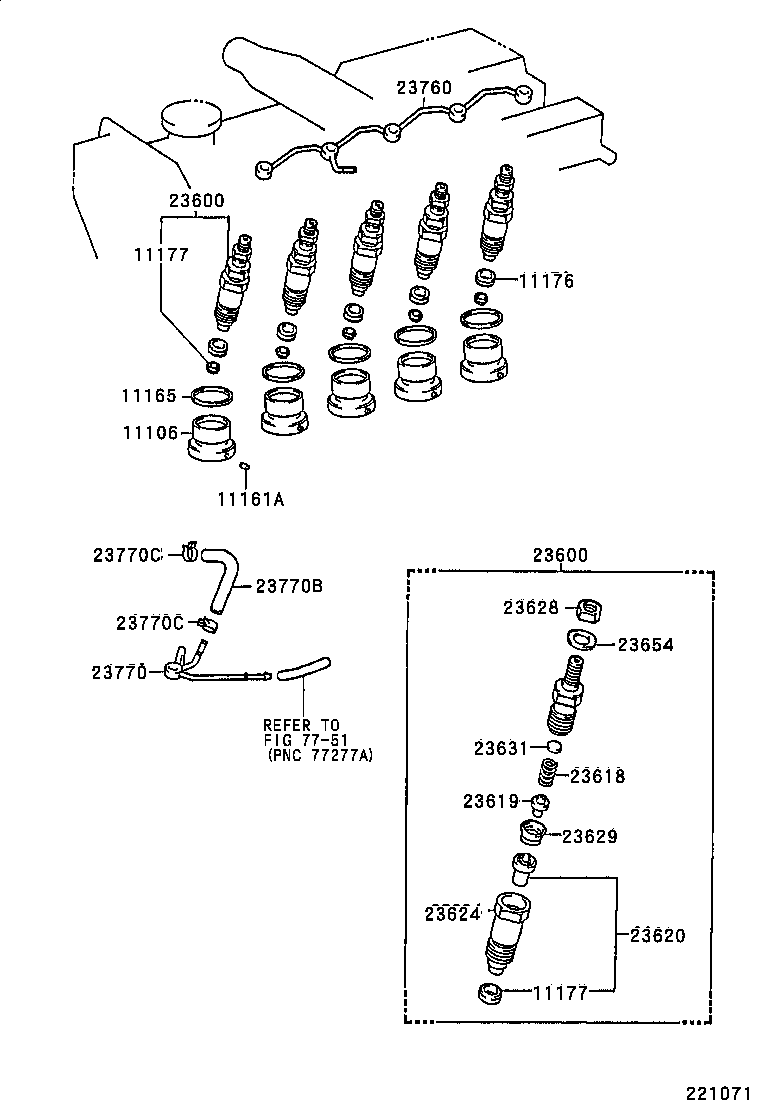23610-17110 HOLDER ASSY, NOZZLE product image
