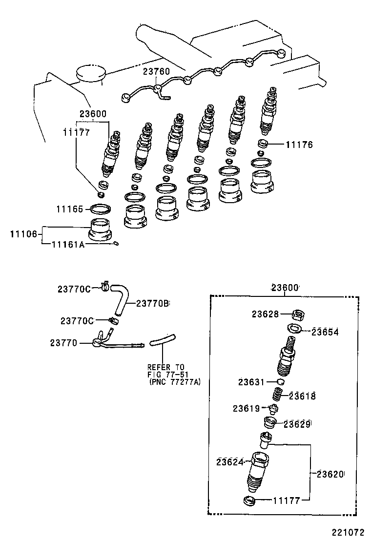 23610-17110 HOLDER ASSY, NOZZLE product image