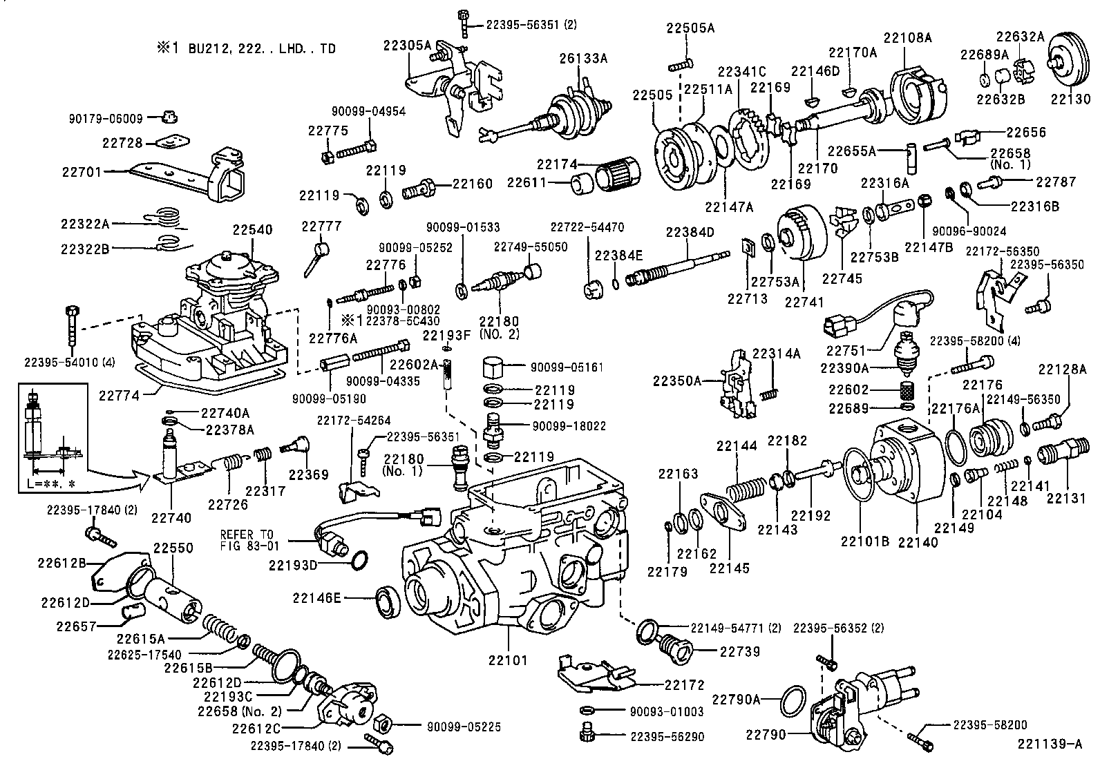 22104-17840 VALVE SUB-ASSY, INJECTION PUMP DELIVERY product image