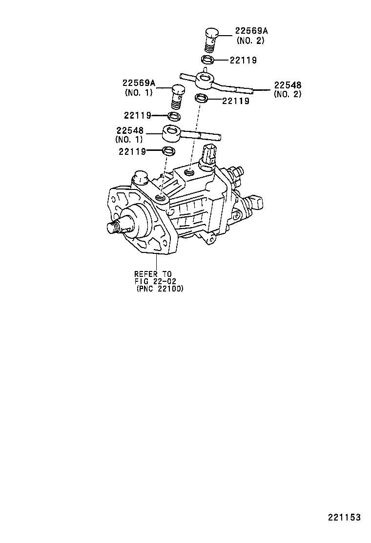 22104-67100 VALVE SUB-ASSY, INJECTION PUMP DELIVERY product image