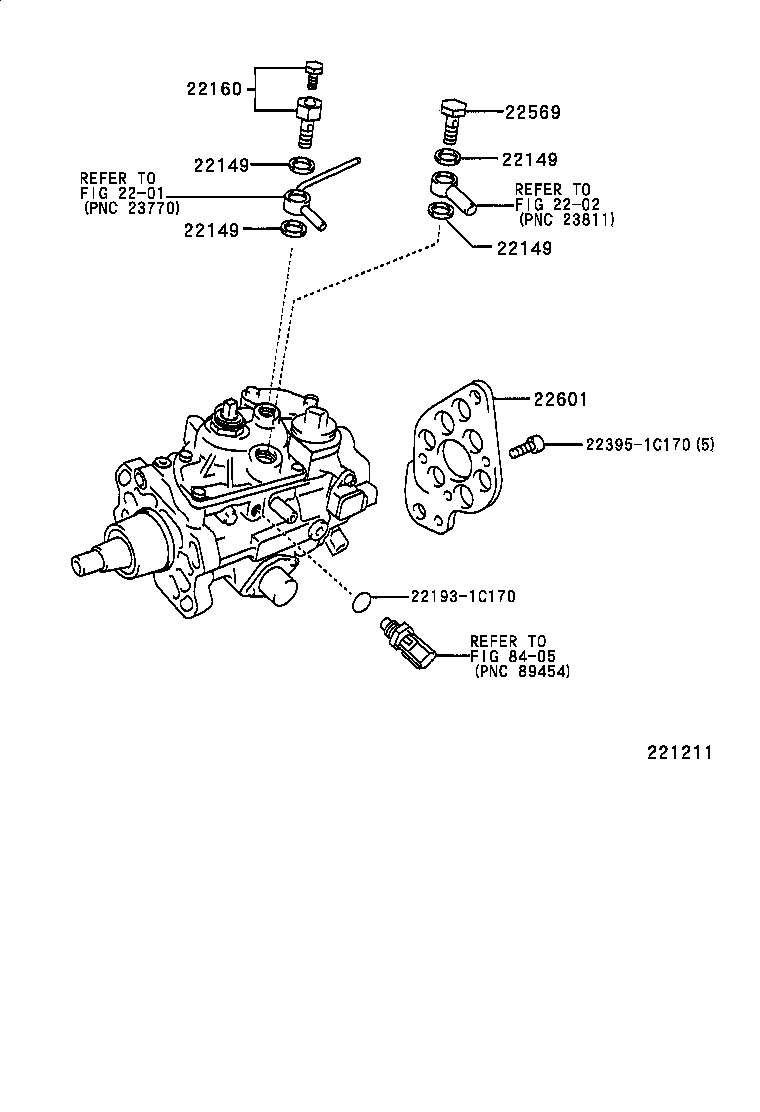22104-54640 VALVE SUB-ASSY, INJECTION PUMP DELIVERY product image