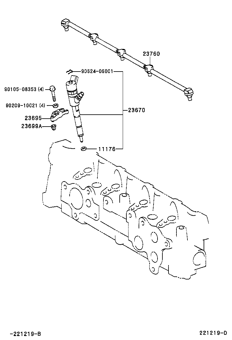 23760-33010 PIPE ASSY, NOZZLE LEAKAGE product image