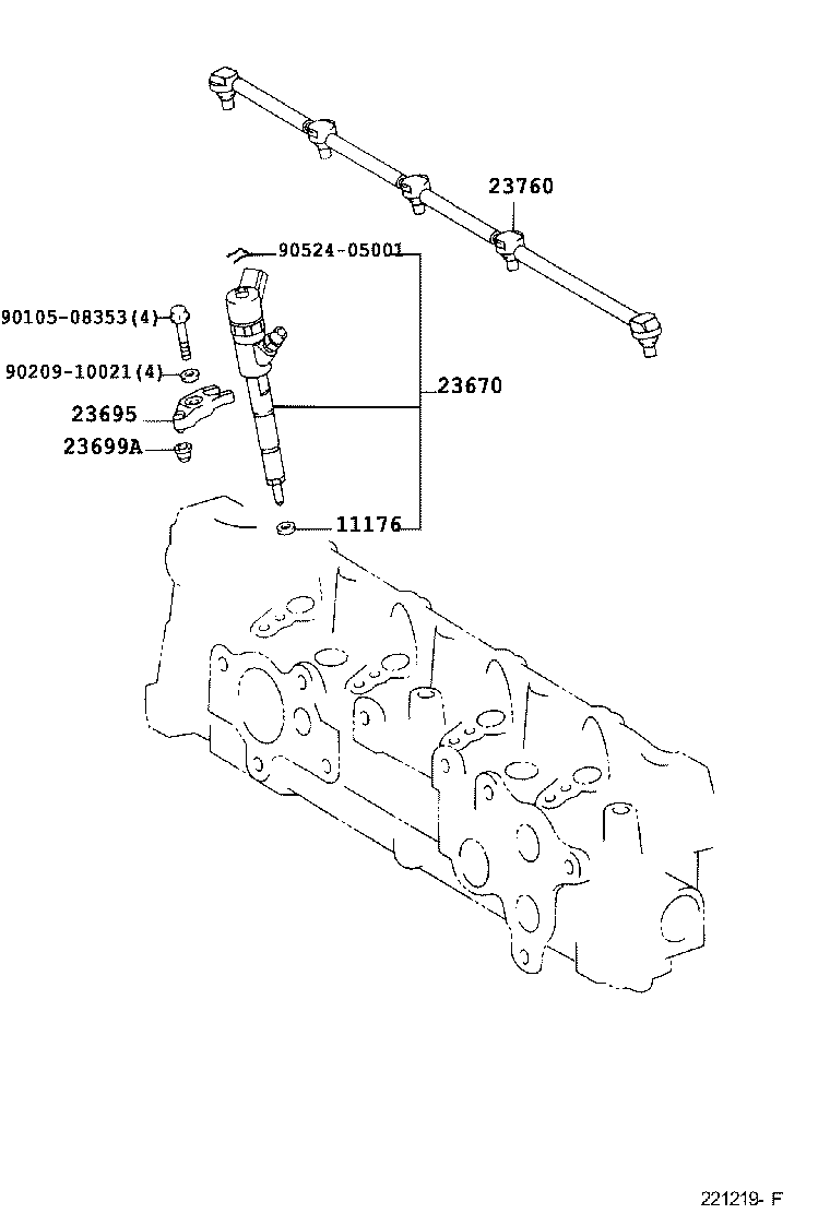 23670-39115-B0 INJECTOR ASSY product image