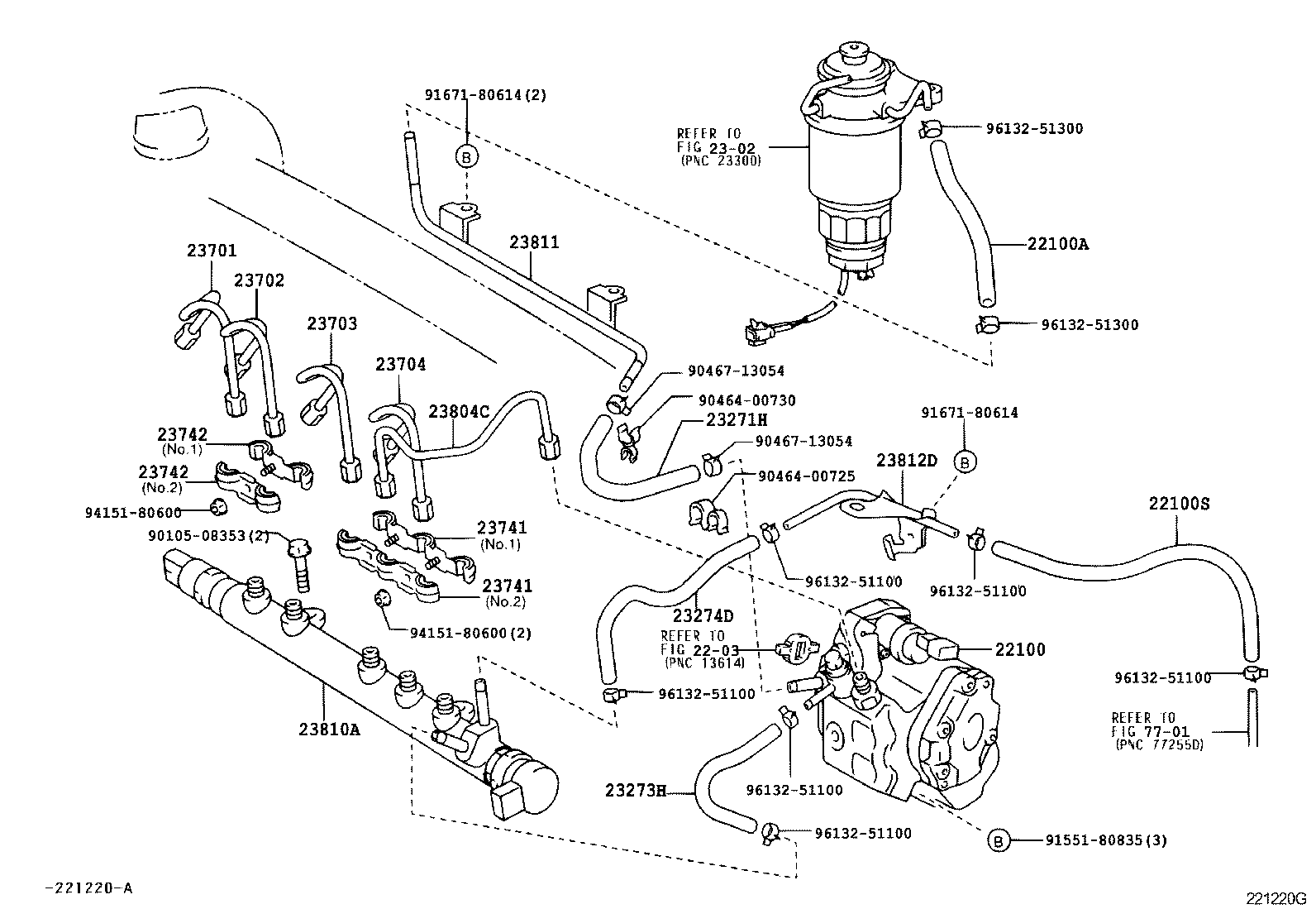 23701-33020 PIPE SUB-ASSY, INJECTION, NO.2 product image