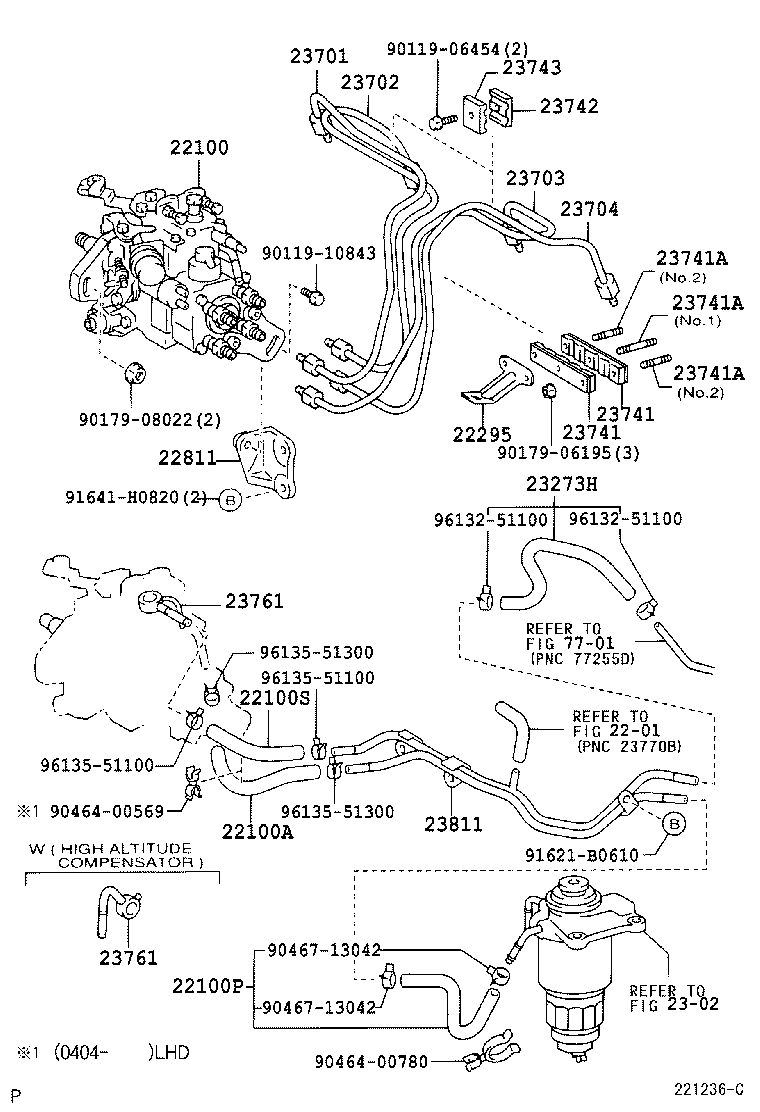 23271-64300 HOSE, FUEL(FOR FUEL PIPE TO FUEL TUBE) product image