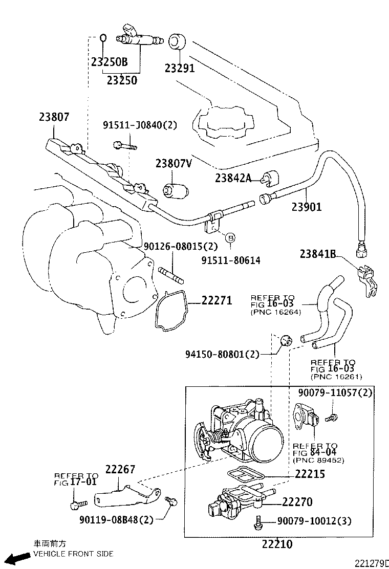 Toyota 22210-22170 BODY ASSY, THROTTLE