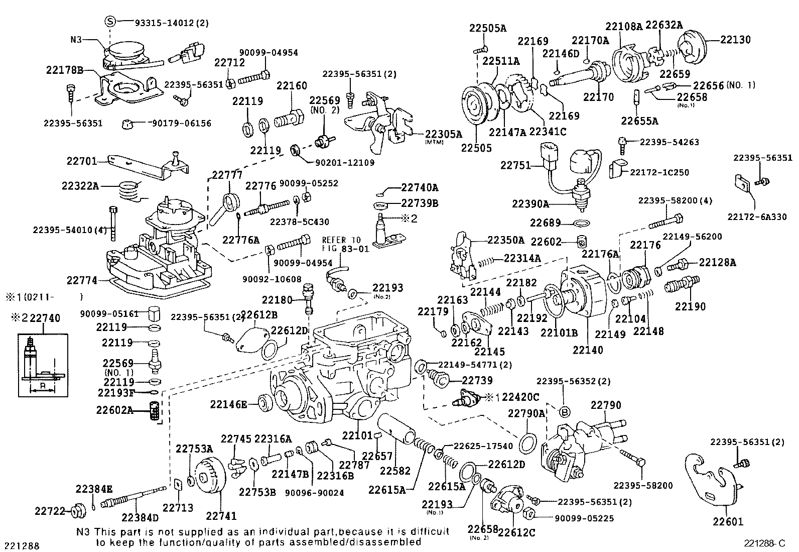 22104-54640 VALVE SUB-ASSY, INJECTION PUMP DELIVERY product image