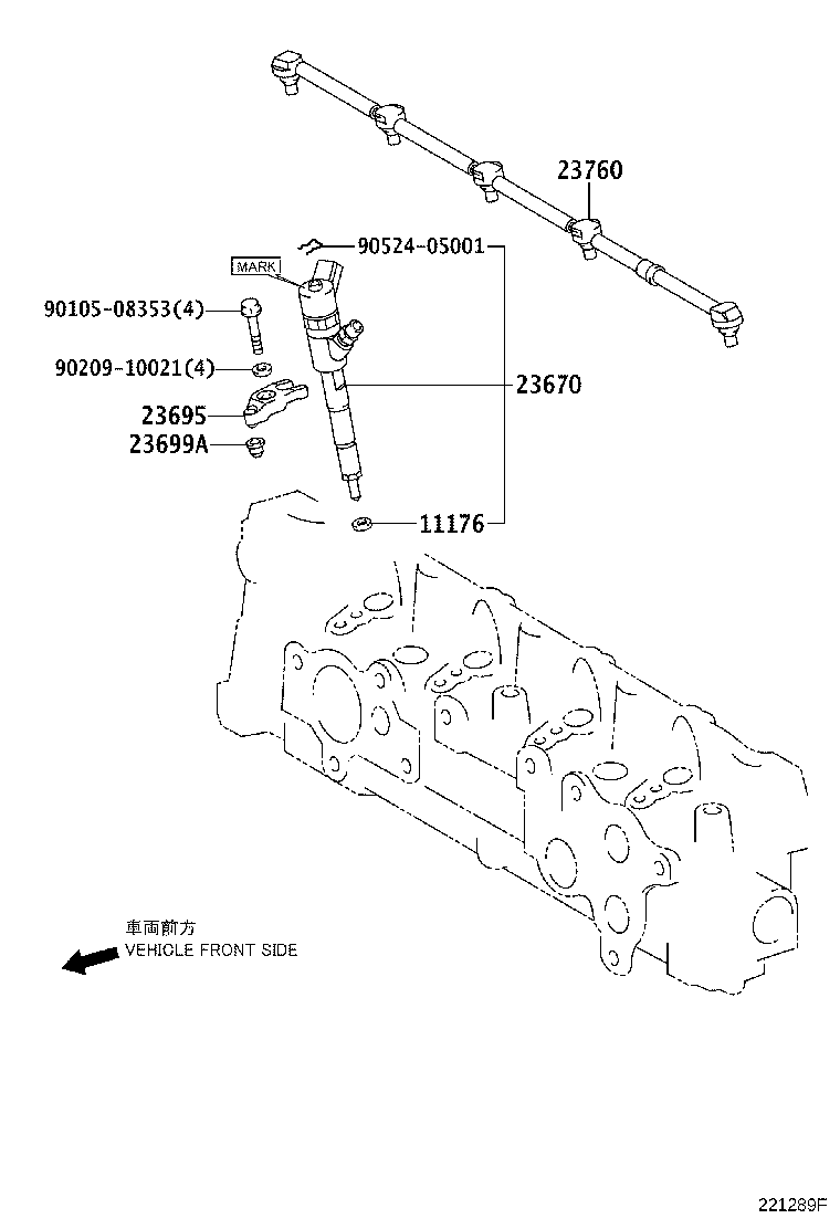 23670-39075-C0 INJECTOR ASSY product image