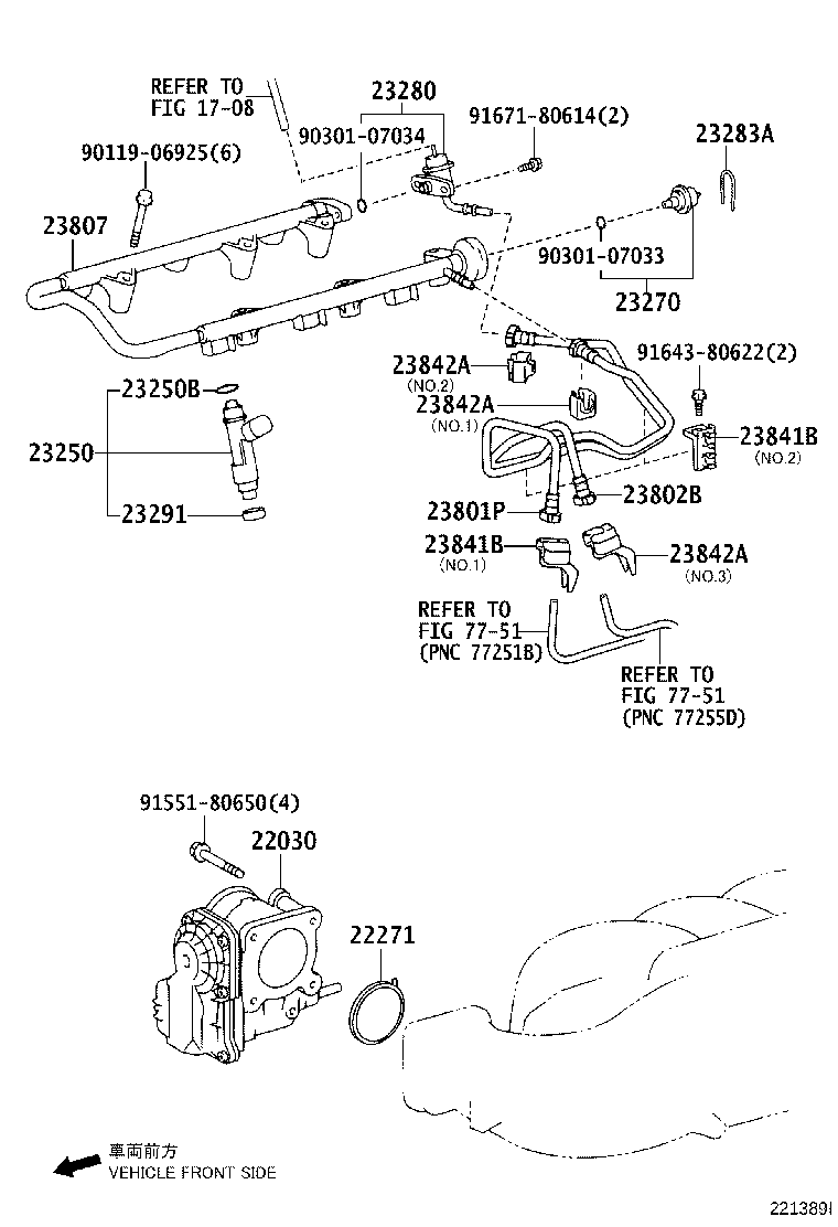 Toyota 22277-50030 BRACKET, THROTTLE BODY COVER