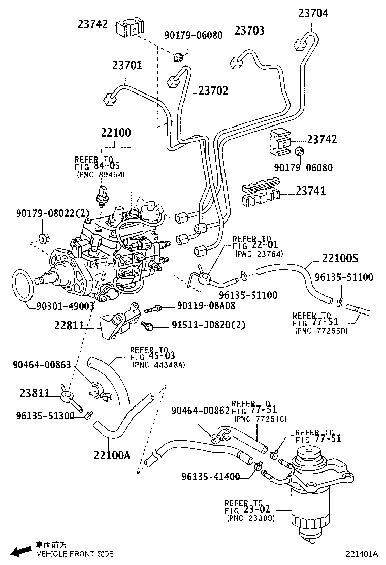 23271-67180 HOSE OR PIPE, FUEL(FOR INJECTION PUMP TO FUEL FILTER) product image