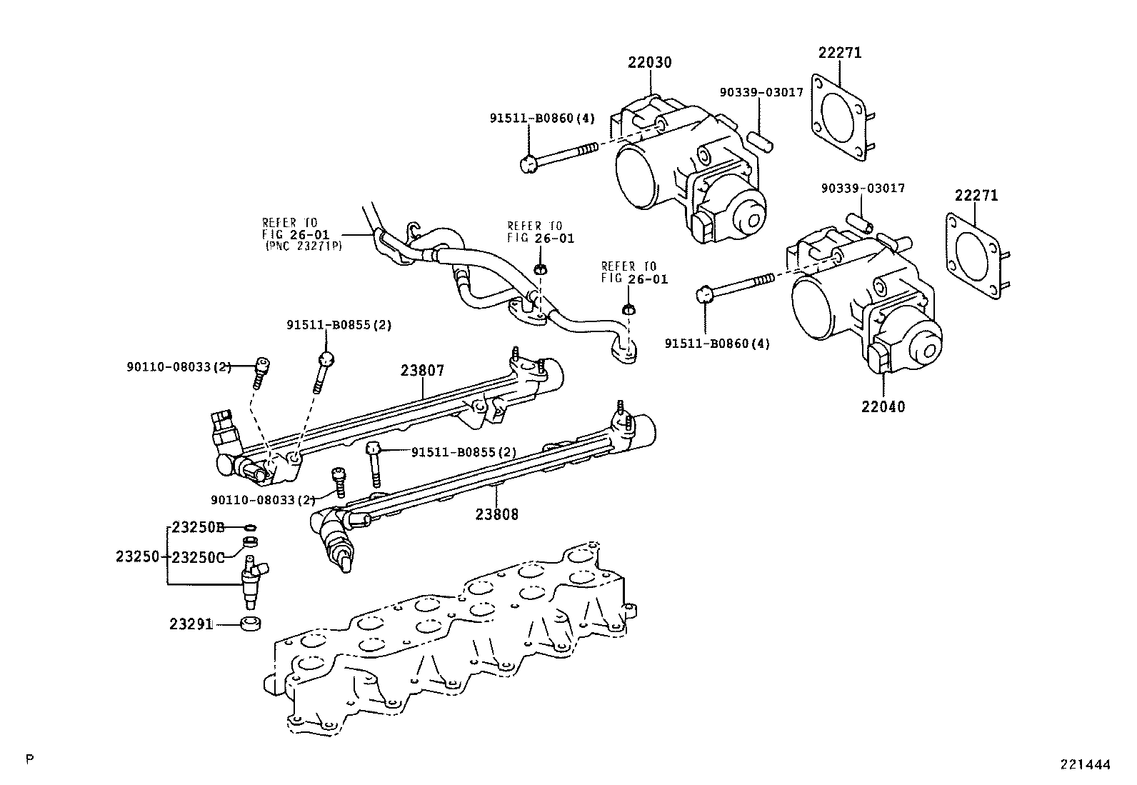 22030-32020 BODY ASSY, THROTTLE W/MOTOR product image