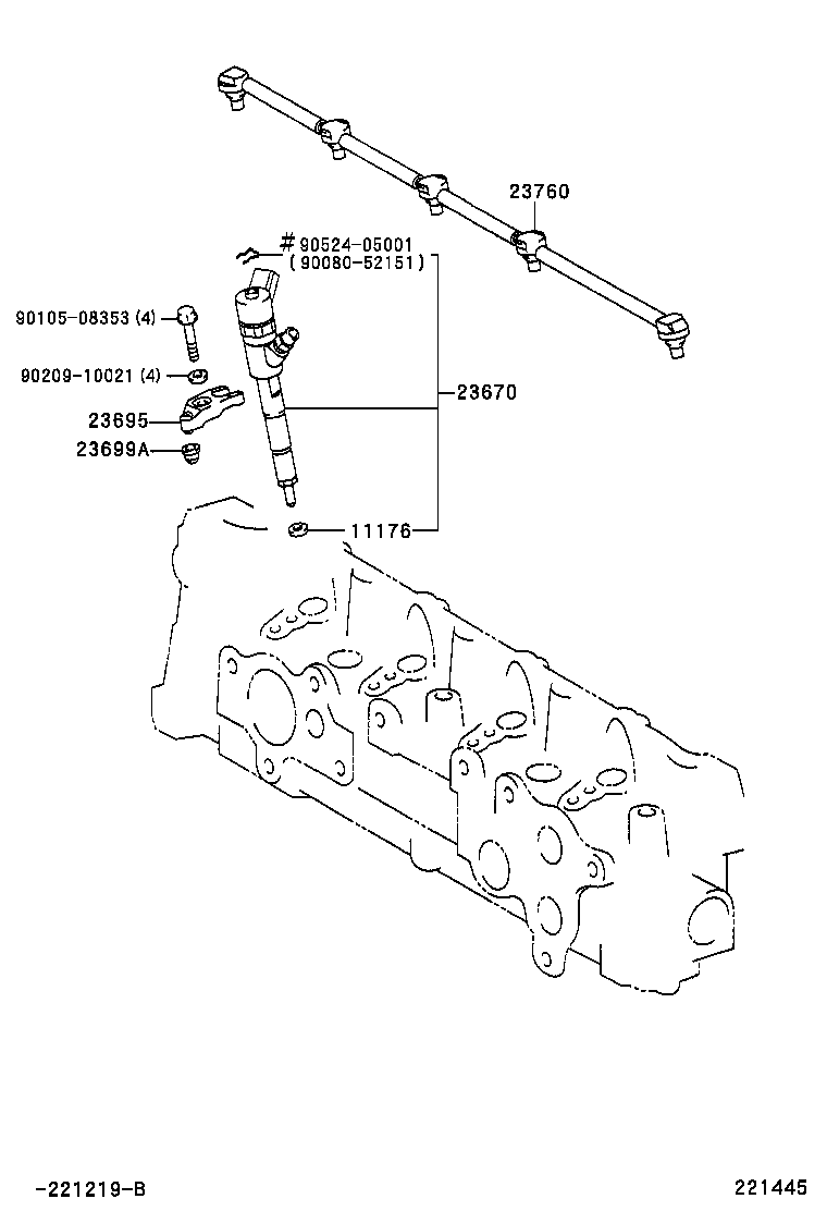 23760-0N010 PIPE ASSY, NOZZLE LEAKAGE product image