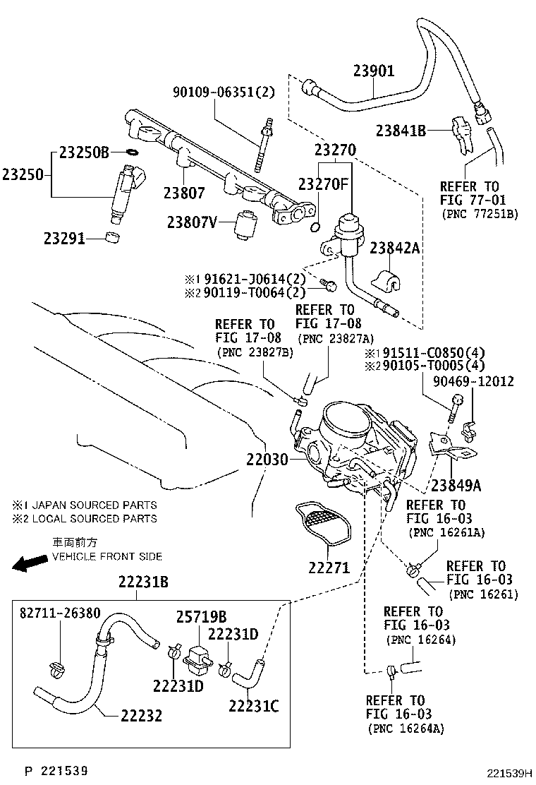 23209-0H070 INJECTOR ASSY, FUEL product image