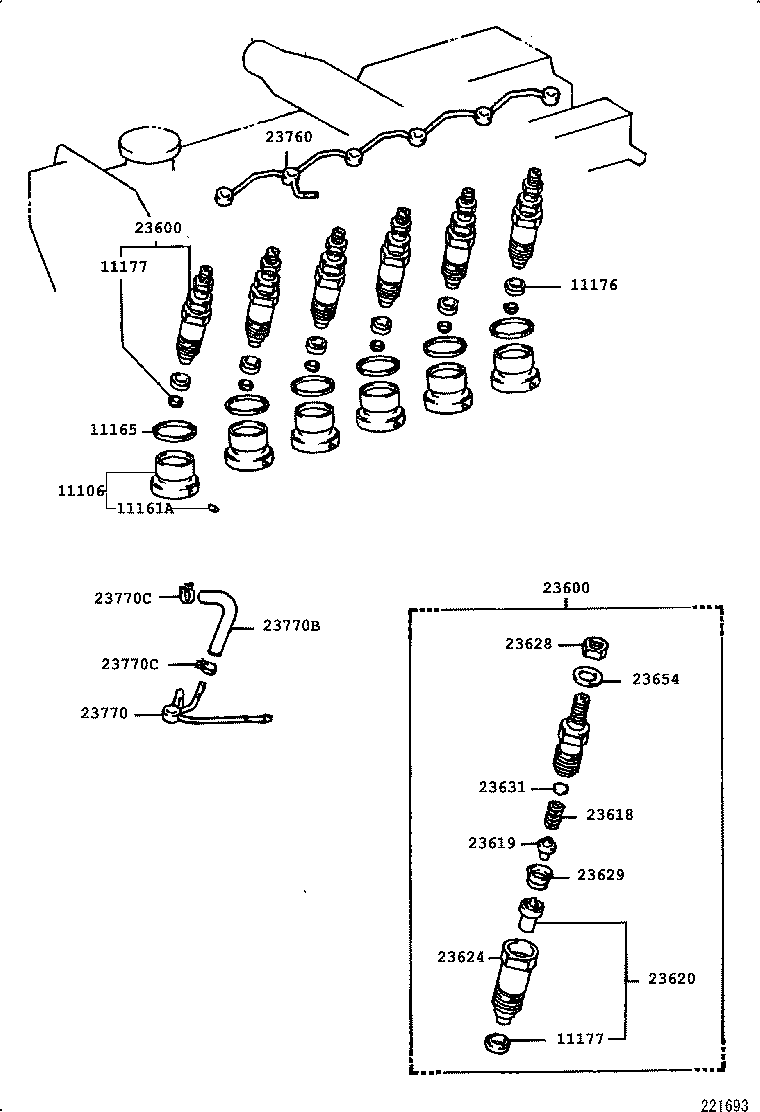 23600-59335 HOLDER & NOZZLE SET, NOZZLE product image
