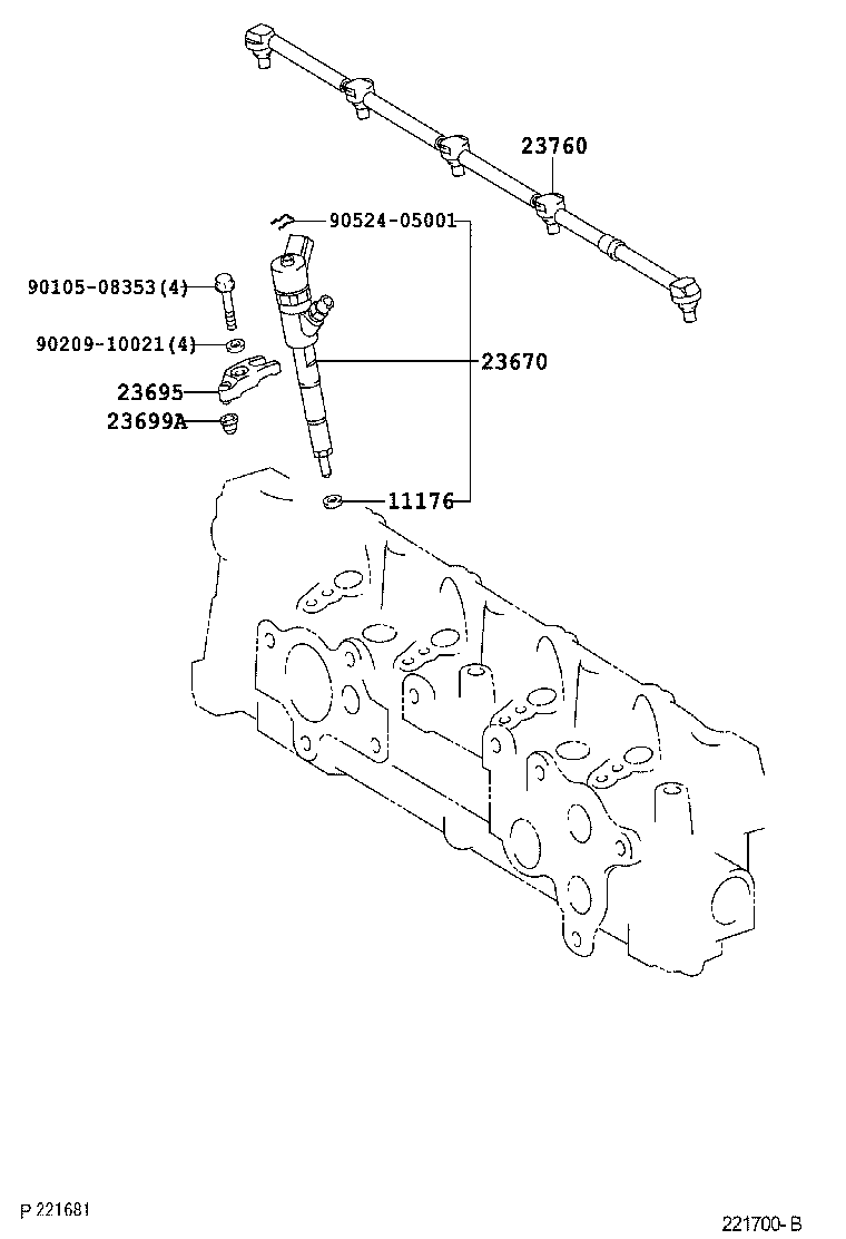 23670-09030 INJECTOR ASSY product image