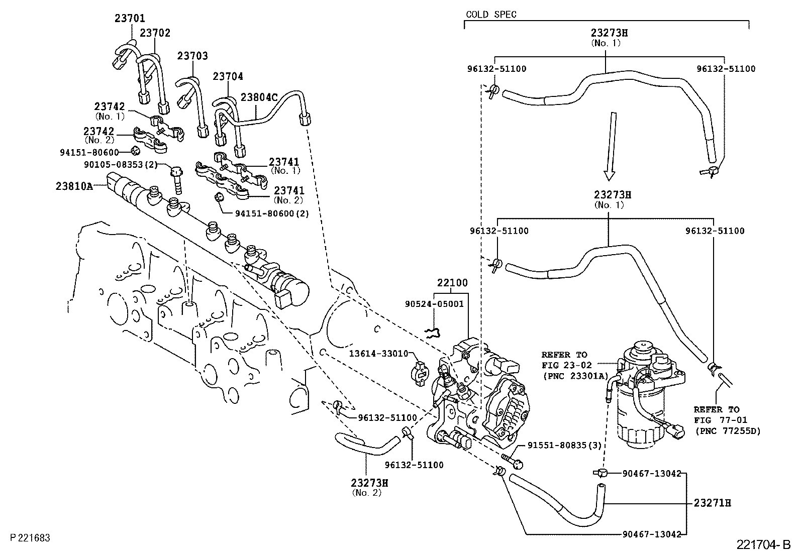 23271-27100 HOSE, FUEL, NO.1 product image