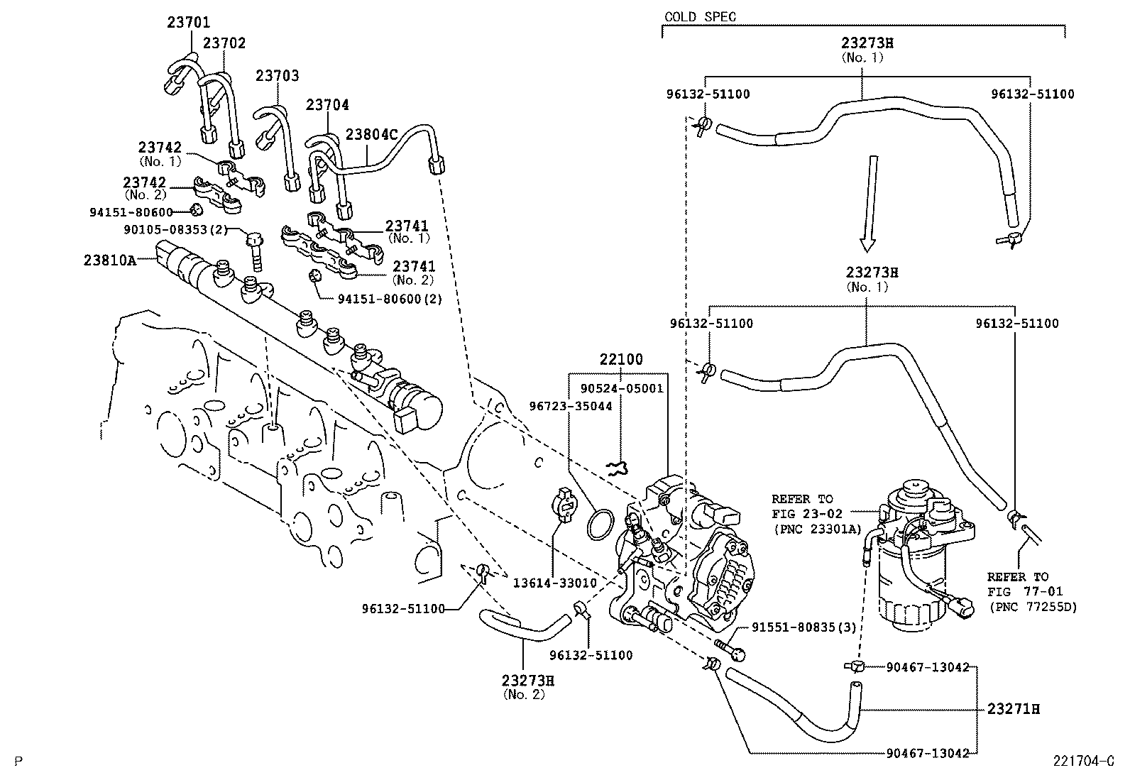 23271-33030 HOSE, FUEL, NO.1 product image