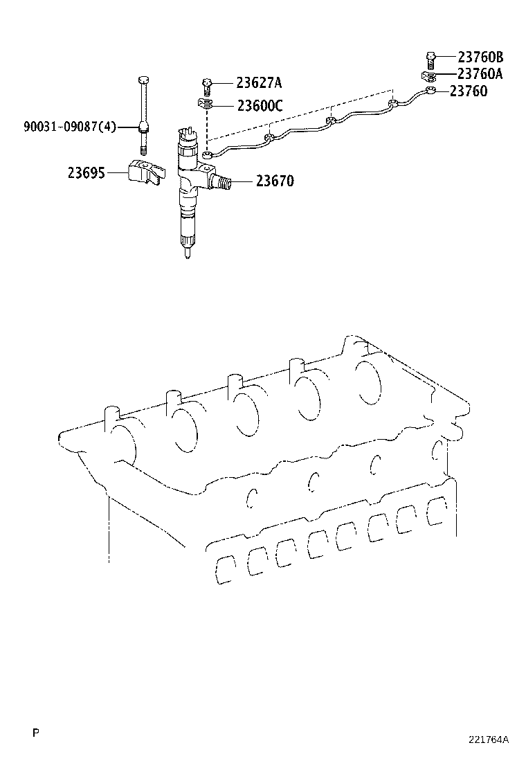 23600-78070 HOLDER & NOZZLE SET, NOZZLE product image