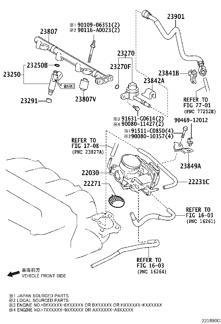 Toyota 23209-09175 INJECTOR ASSY, FUEL
