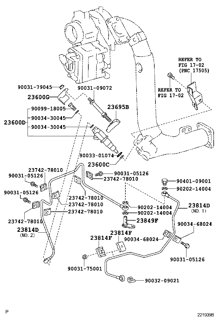 23600-78070 HOLDER & NOZZLE SET, NOZZLE product image