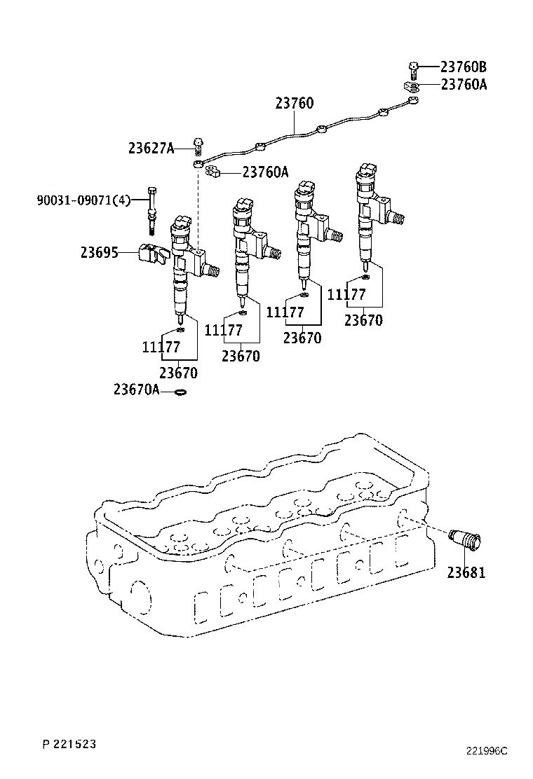23670-78060 INJECTOR ASSY product image