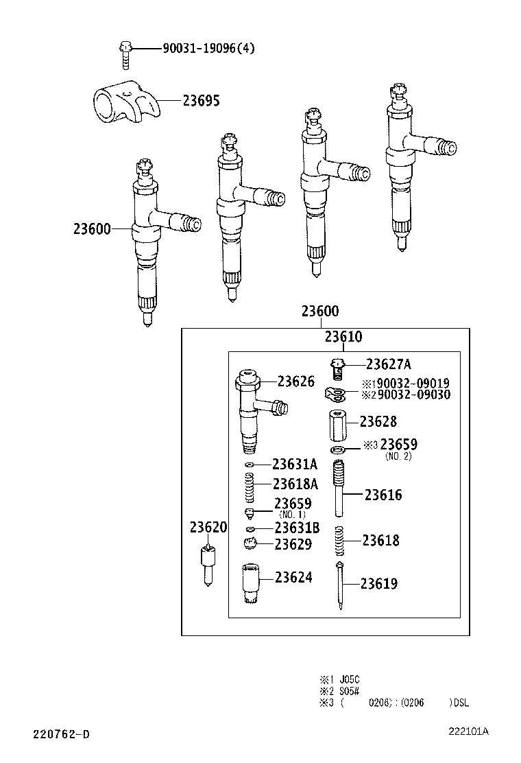 23670-78060 INJECTOR ASSY product image