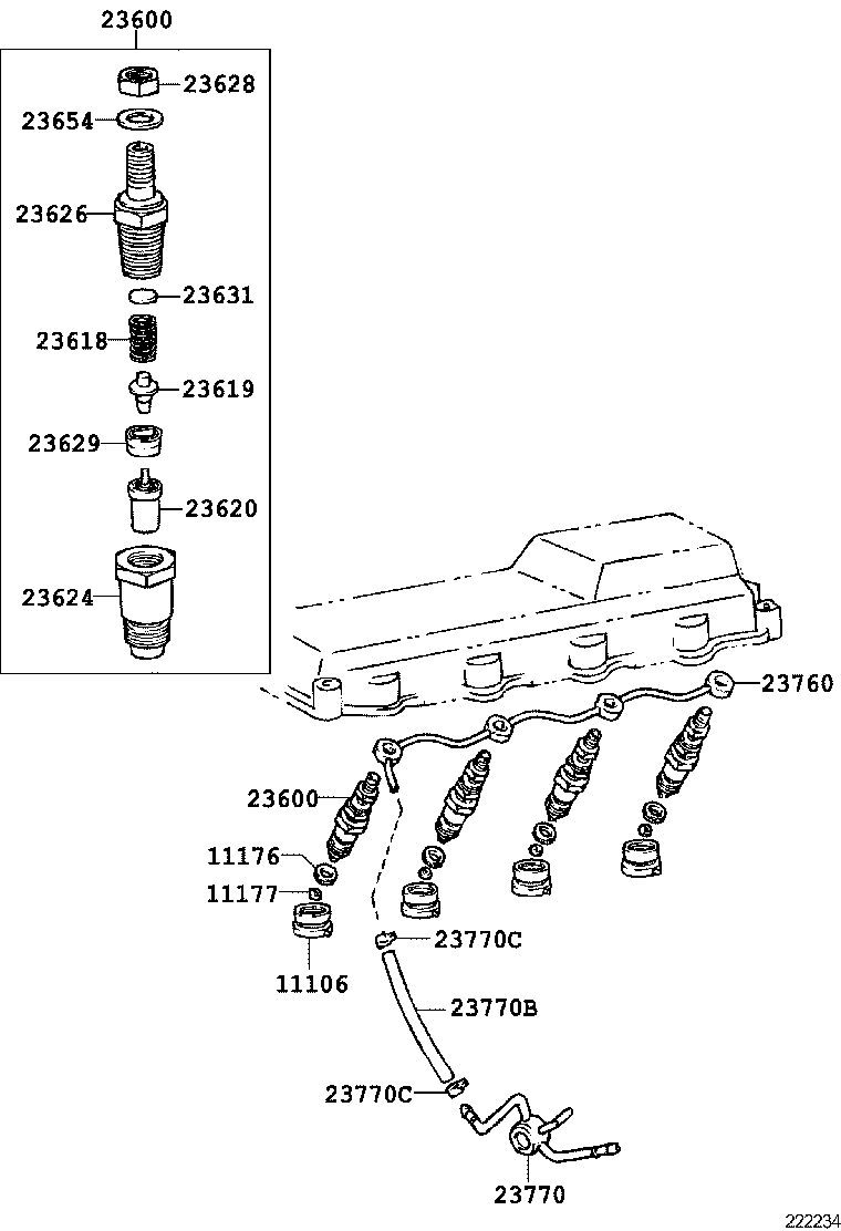 23600-59335 HOLDER & NOZZLE SET, NOZZLE product image