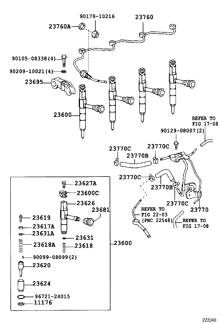 23600-78040 HOLDER & NOZZLE SET, NOZZLE product image