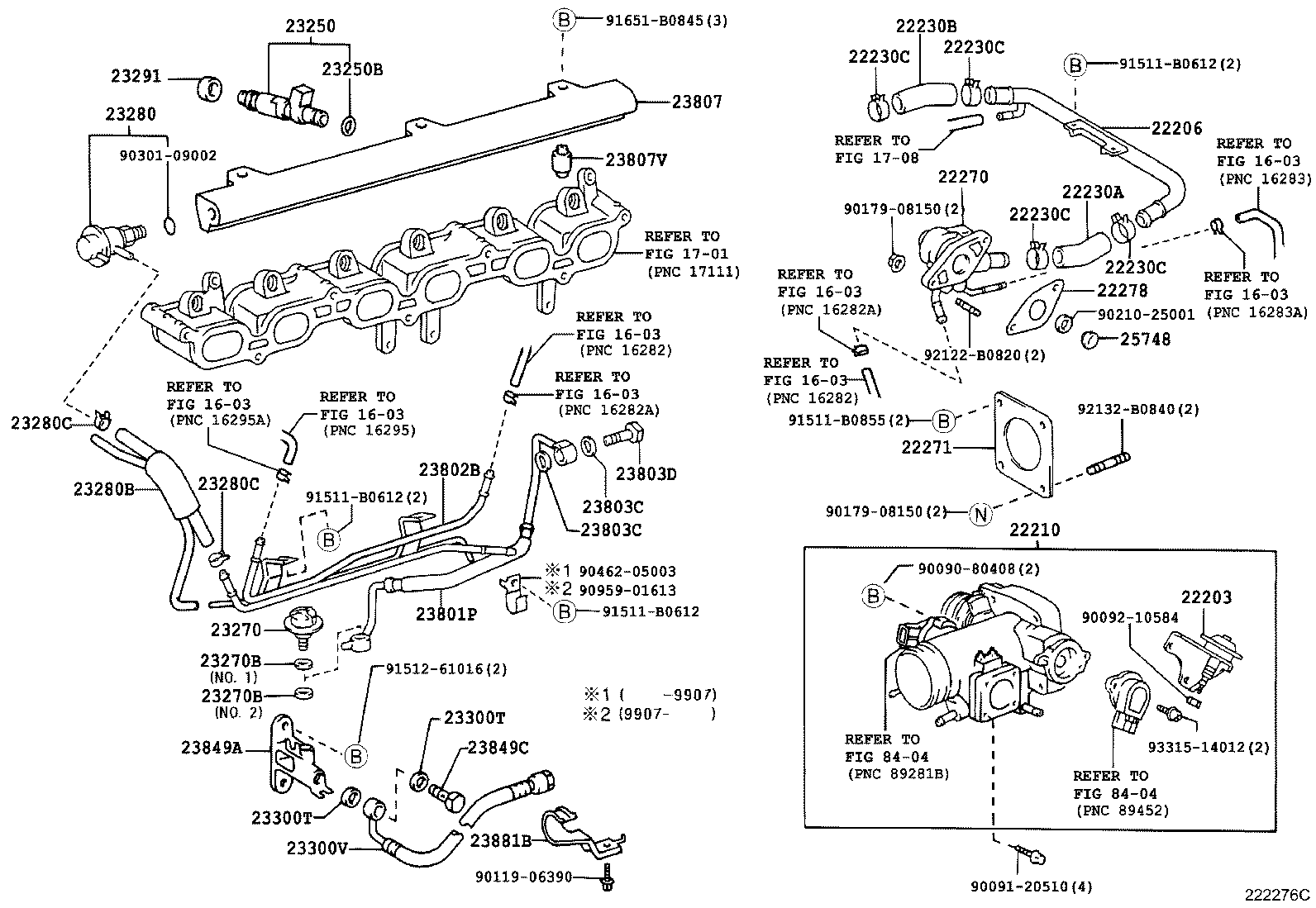 23802-74080 PIPE SUB-ASSY, FUEL, NO.2 product image