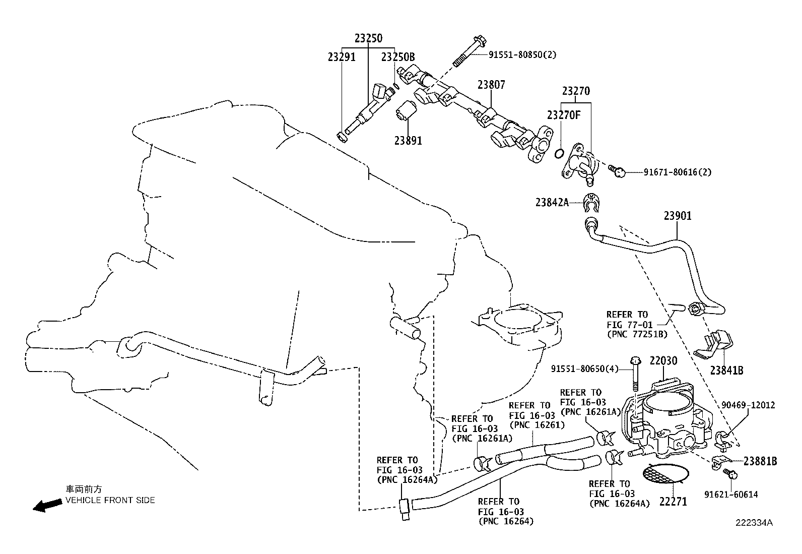 Toyota 23209-20040 INJECTOR ASSY, FUEL