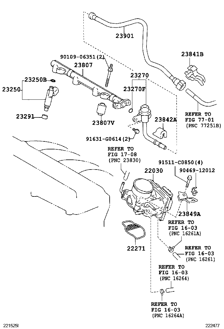 22030-28061 BODY ASSY, THROTTLE W/MOTOR product image